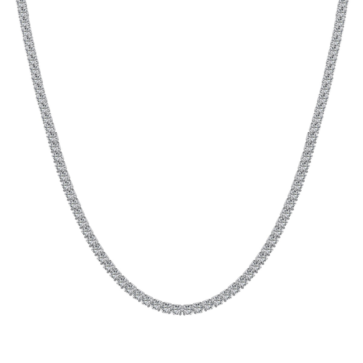 [CharmAmor]Delicate Round Shape Tennis Necklace