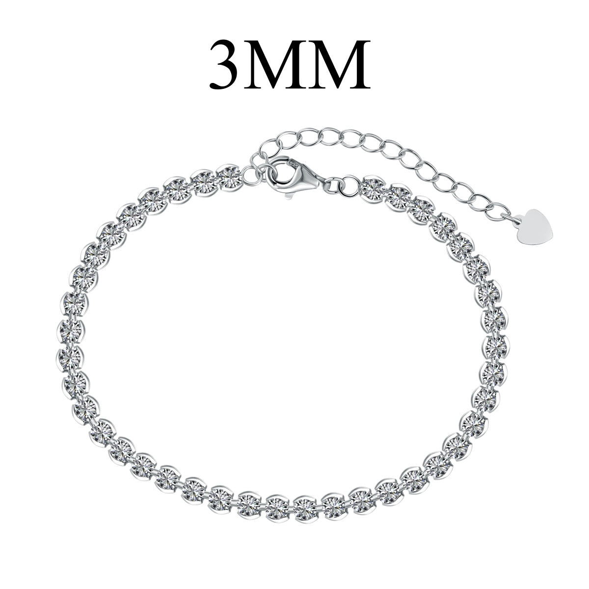 [CharmAmor]Ornate  Sparkling Round Cut Daily Bracelet