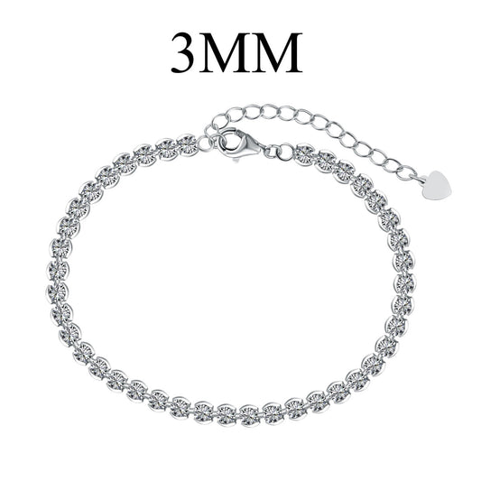 [CharmAmor]Ornate  Sparkling Round Cut Daily Bracelet
