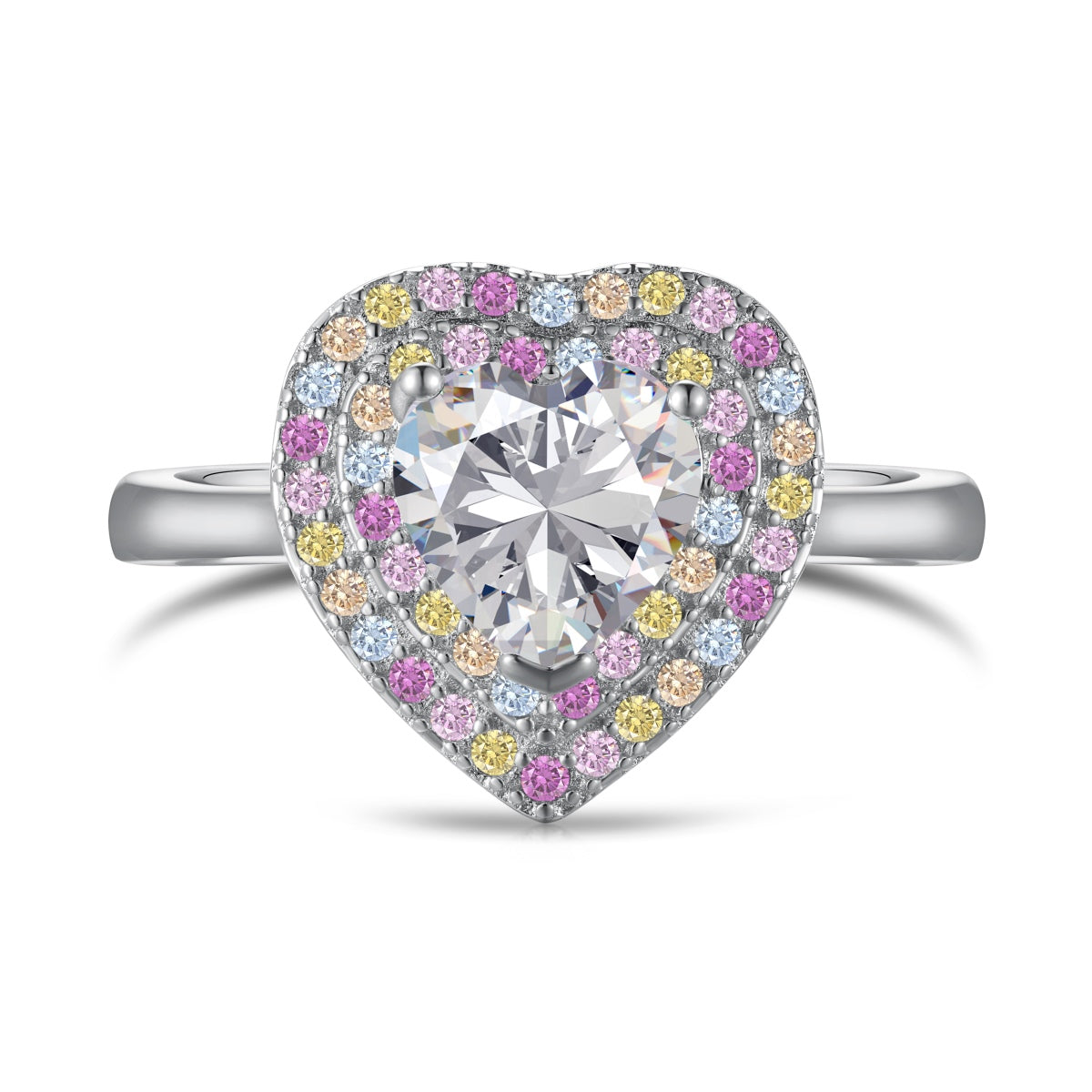 [CharmAmor]Delicate Ebullient Heart Shape Wedding Ring