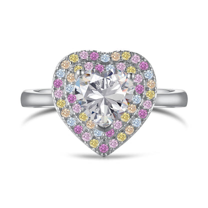 [CharmAmor]Delicate Ebullient Heart Shape Wedding Ring