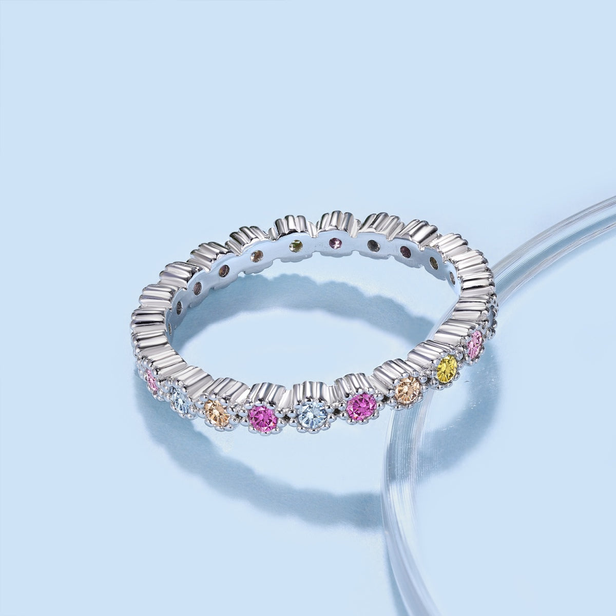 [CharmAmor]Unique Scintillating Round Cut Daily Ring