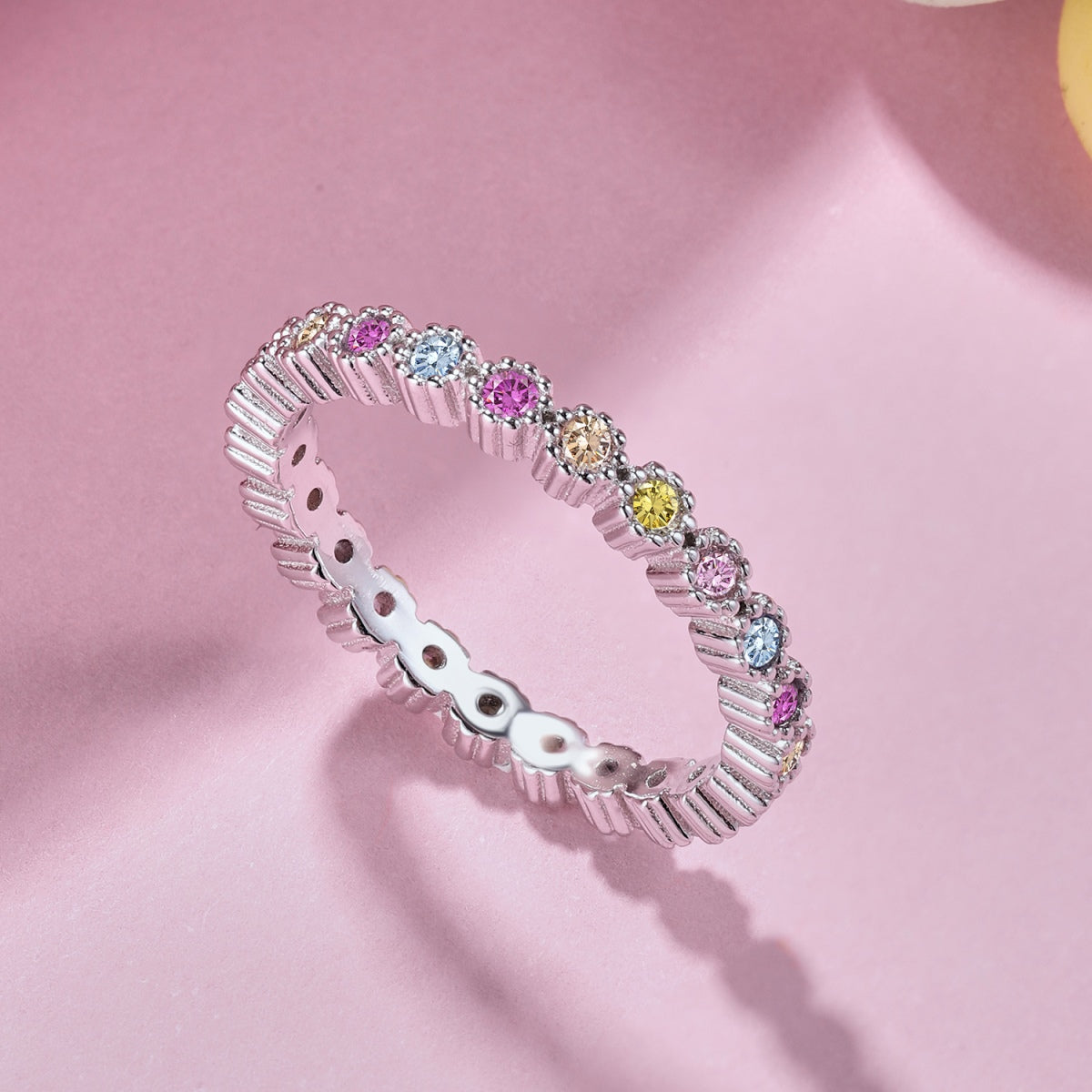 [CharmAmor]Unique Scintillating Round Cut Daily Ring