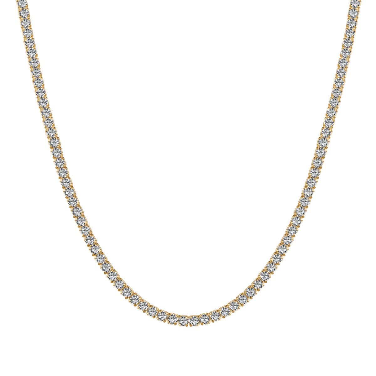 [CharmAmor]Delicate Round Shape Tennis Necklace