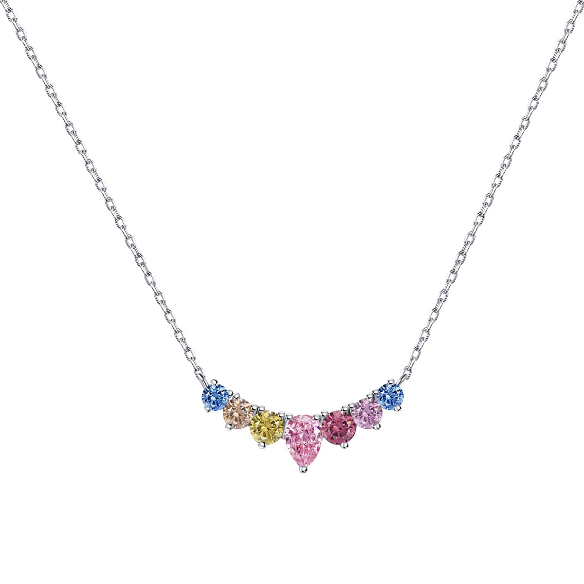 [CharmAmor]Dainty Colorful Heart Necklace