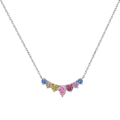 [CharmAmor]Dainty Colorful Heart Necklace