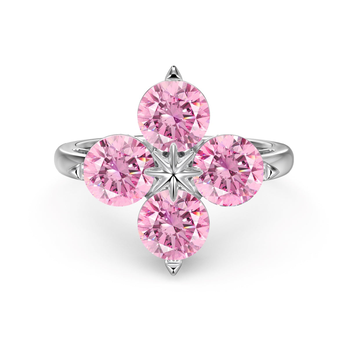[CharmAmor]Four-Leaf Clover Eight-Pointed Star Ring