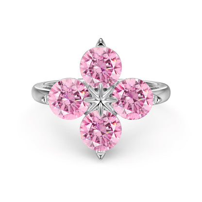 [CharmAmor]Four-Leaf Clover Eight-Pointed Star Ring