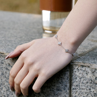 [CharmAmor]Four-Leaf Clover Hollow Butterfly Bracelet