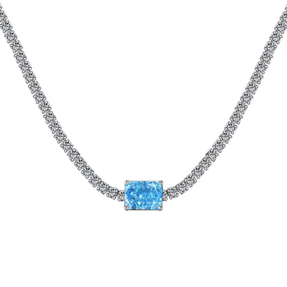 [CharmAmor]2.0 carat Ornate Emerald Cut Necklace