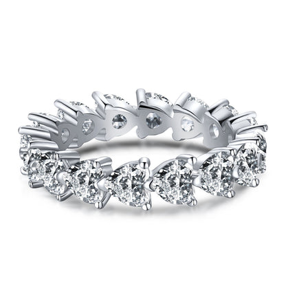 [CharmAmor]0.25 Carat Radiant Romance Heart Cut Lover Ring