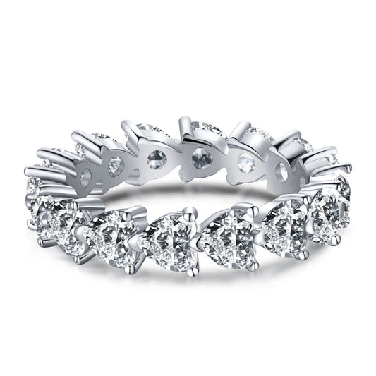 [CharmAmor]0.25 Carat Radiant Romance Heart Cut Lover Ring
