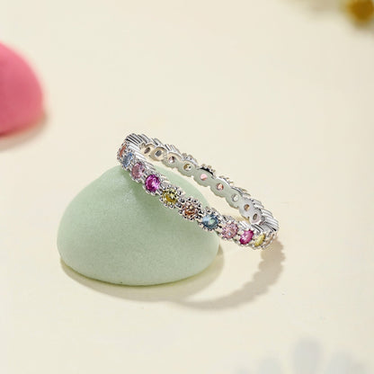 [CharmAmor]Exquisite Colorful Round Cut Party Ring