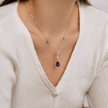 [CharmAmor]Dazzling Pear Cut Necklace