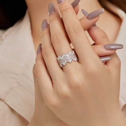 [CharmAmor]Luxurious Colorful Radiant Cut Daily Ring