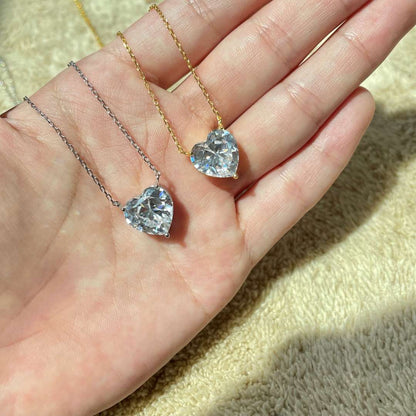[CharmAmor]6.0 carat Radiant Heart Shape Necklace
