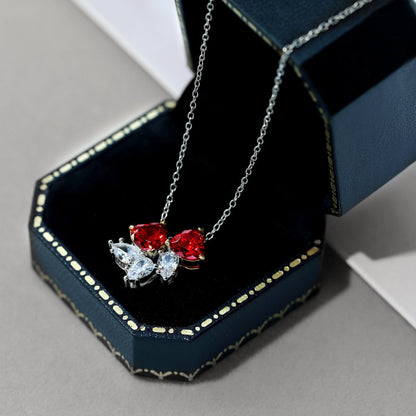 [CharmAmor]Dainty Red Heart Necklace