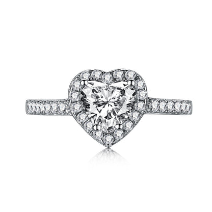 [CharmAmor]Eternity Splashy Romantic Heart Shape Lover Ring