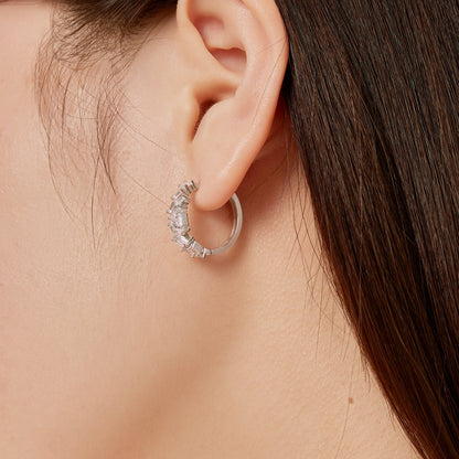 [CharmAmor]Dazzling Colorful Emerald Cut Daily Earrings
