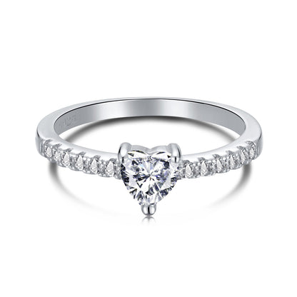 [CharmAmor]0.5 Carat CaratEternity Charming Heart Shape Lover Ring