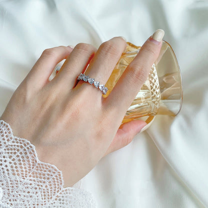 [CharmAmor]0.25 Carat Radiant Romance Heart Cut Lover Ring