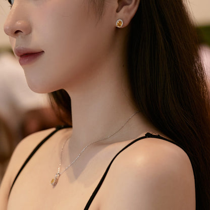 [CharmAmor]Delicate Radiant Oval Cut Daily Earrings