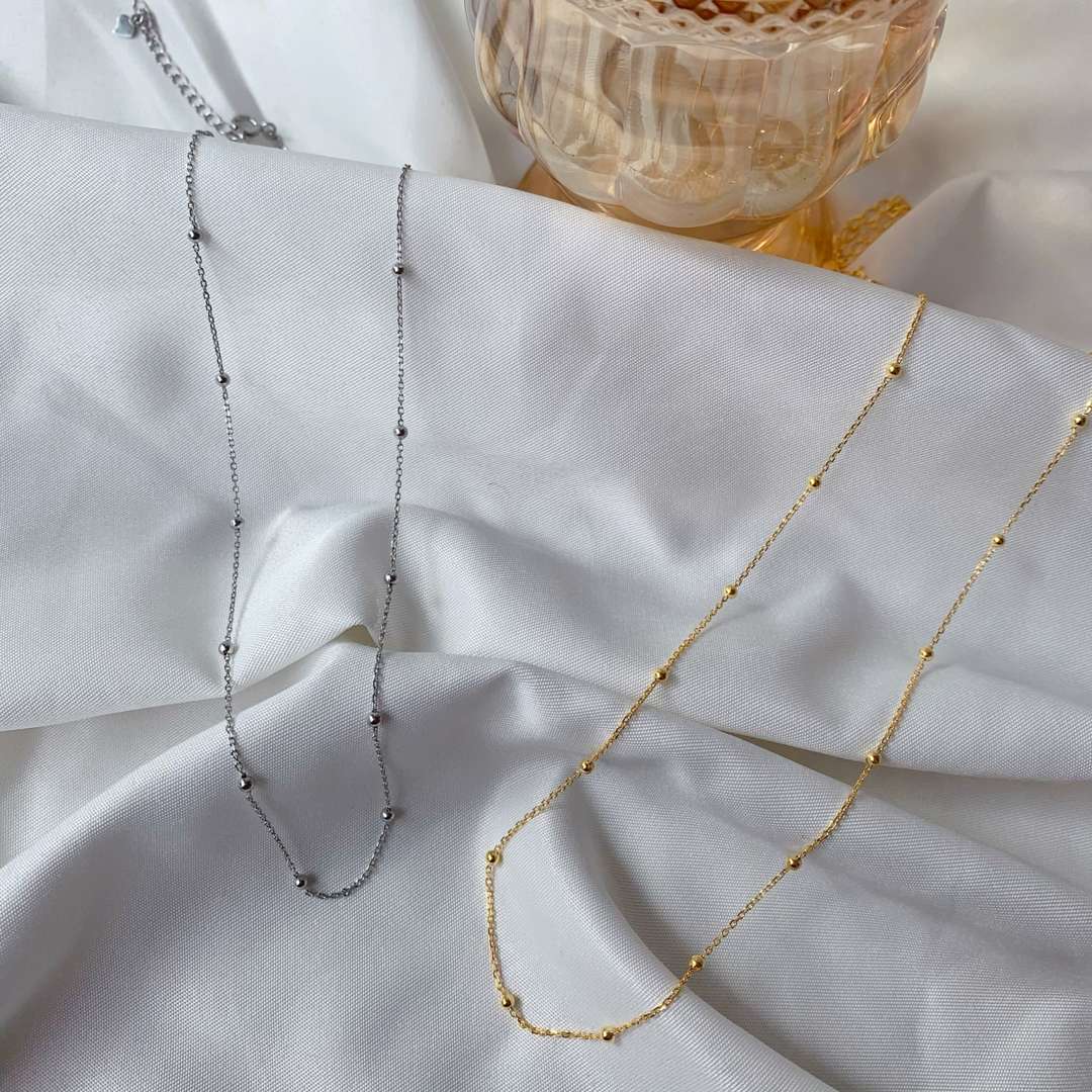 [CharmAmor]Small Bead Clavicle Chain Simple Necklace