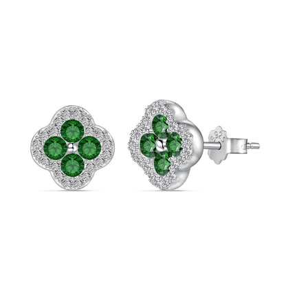 [CharmAmor]Four-Leaf Clover Flower Shaped Earrings