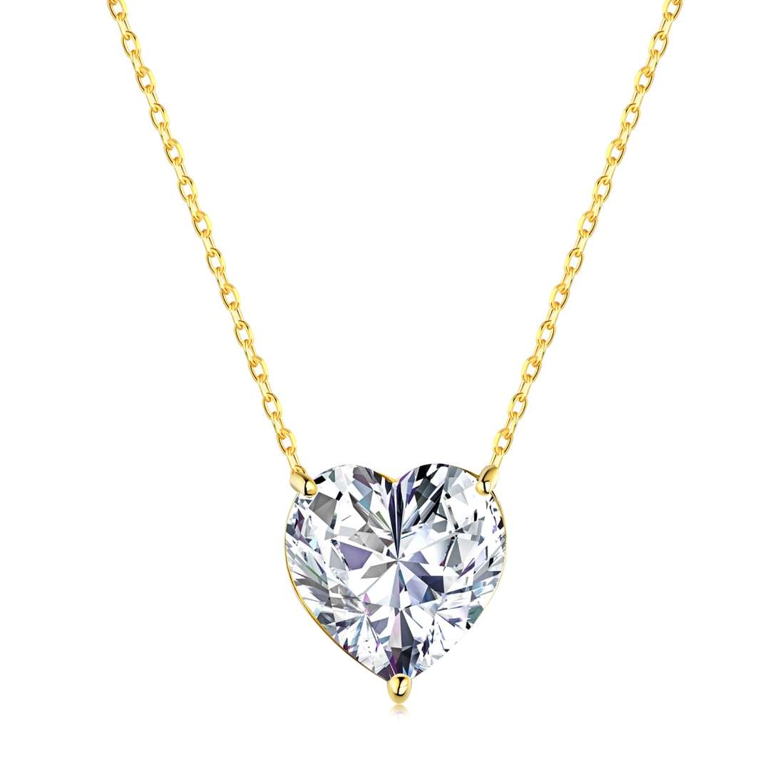 [CharmAmor]6.0 carat Radiant Heart Shape Necklace