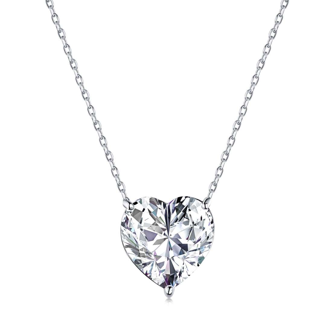 [CharmAmor]6.0 carat Radiant Heart Shape Necklace