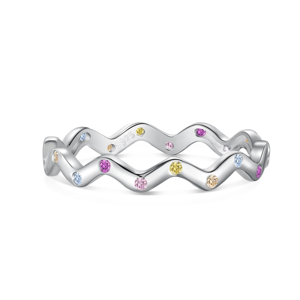 [CharmAmor]Ornate Vibrant Round Cut Daily Ring