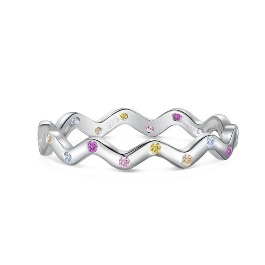 [CharmAmor]Ornate Vibrant Round Cut Daily Ring