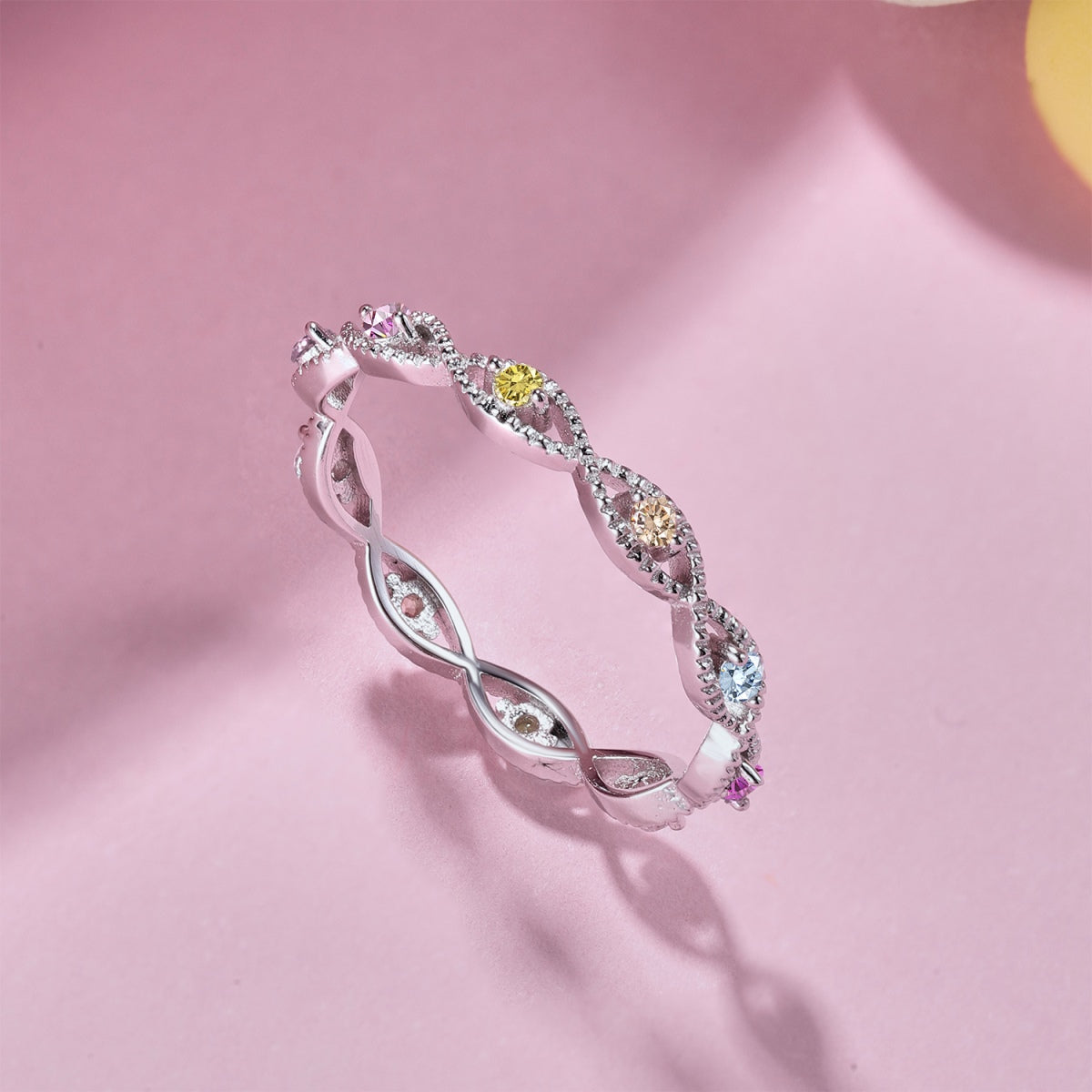 [CharmAmor]Elegant Energetic Round Cut Daily Ring