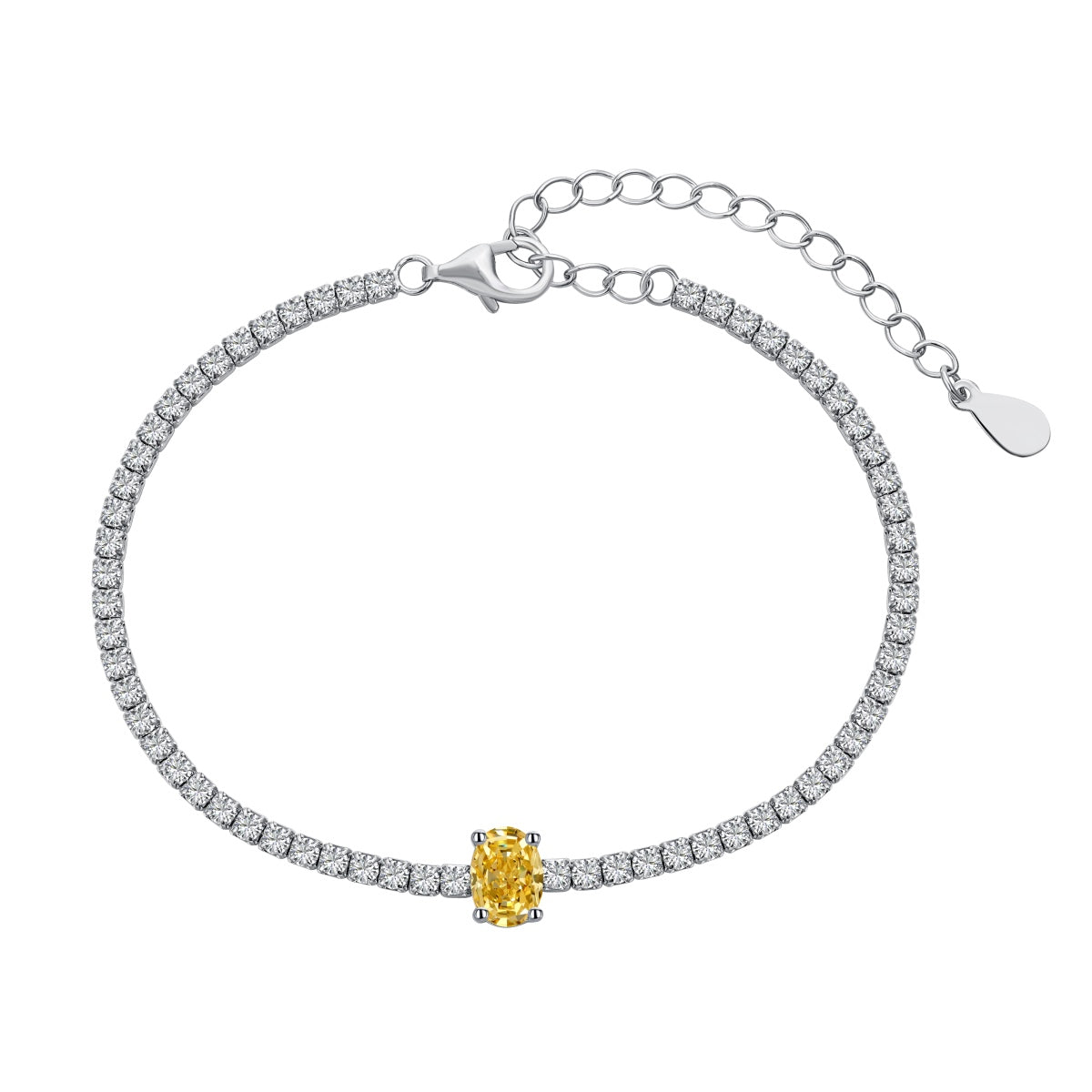 [CharmAmor]0.75 Carat Exquisite Oval Cut Daily Bracelet