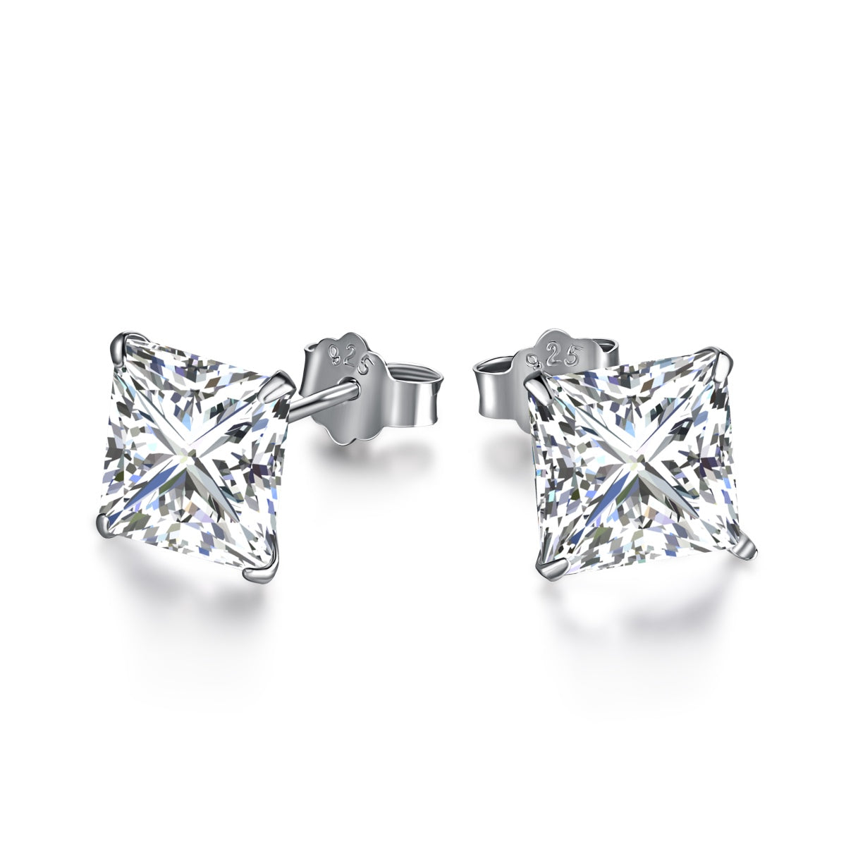 [CharmAmor]Ornate Square Shape Earrings