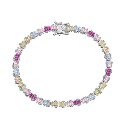 [CharmAmor]Delicate Colorful Emerald Cut Party Bracelet