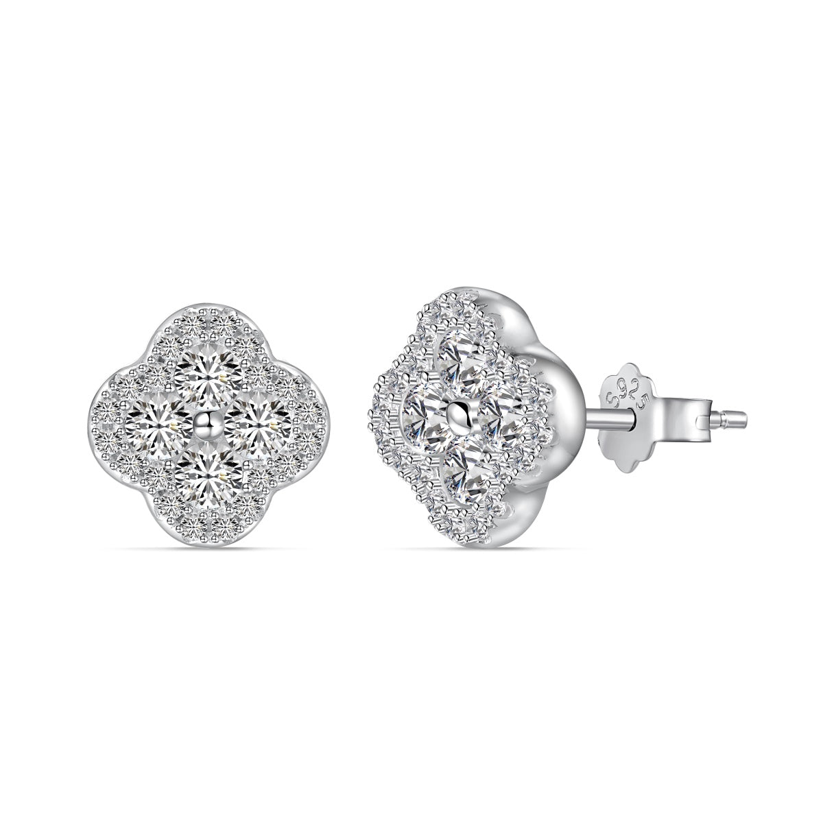 [CharmAmor]Four-Leaf Clover Flower Shaped Earrings