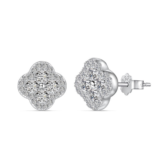[CharmAmor]Four-Leaf Clover Flower Shaped Earrings