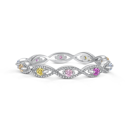 [CharmAmor]Elegant Energetic Round Cut Daily Ring