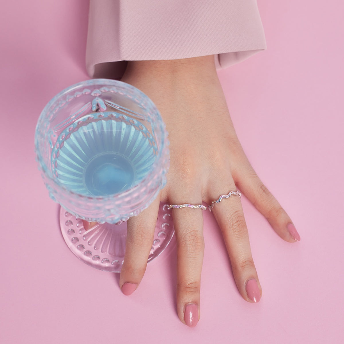 [CharmAmor]Ornate Vibrant Round Cut Daily Ring