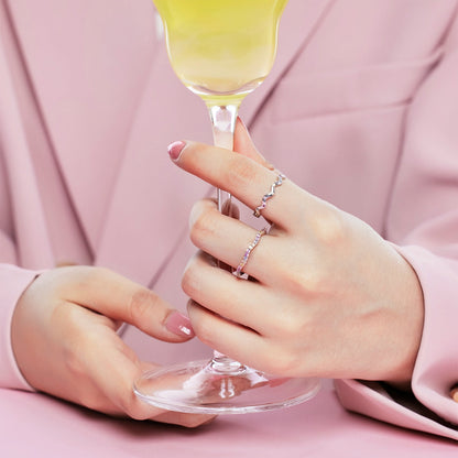 [CharmAmor]Ornate Vibrant Round Cut Daily Ring