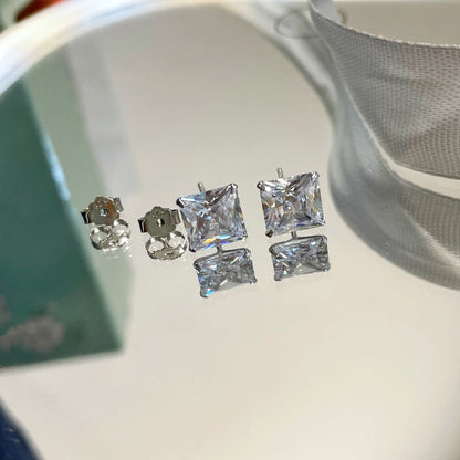 [CharmAmor]Ornate Square Shape Earrings