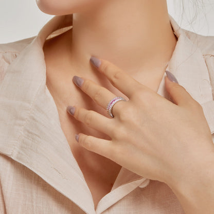 [CharmAmor]Ornate Colorful Radiant Cut Daily Ring