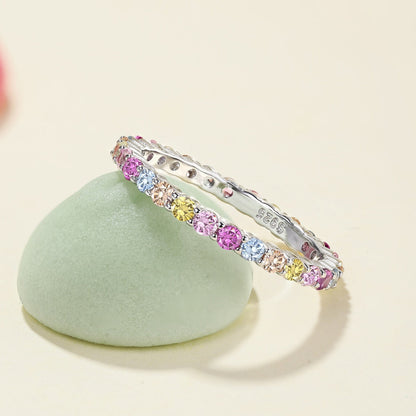 [CharmAmor]Elegant Vivid Round Cut Daily Ring
