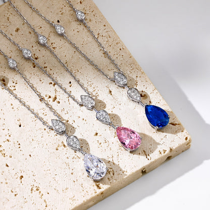 [CharmAmor]Dazzling Pear Cut Necklace