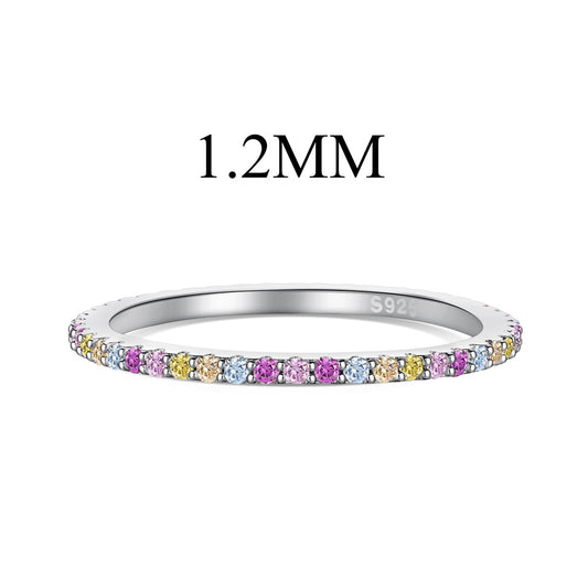 [CharmAmor]Ornate Colorful Round Cut Tennis Ring