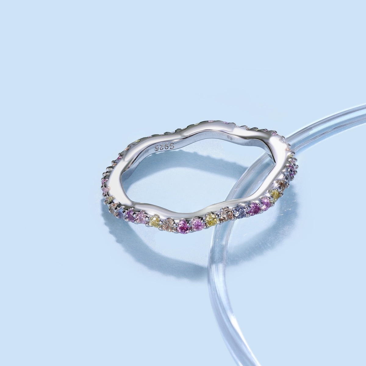 [CharmAmor]Dainty Colorful Round Cut Party Ring