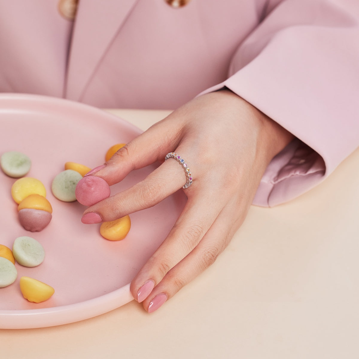[CharmAmor]Unique Scintillating Round Cut Daily Ring