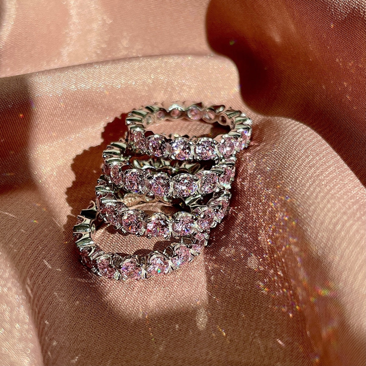 [CharmAmor]Eternity Round Cut Tennis Ring