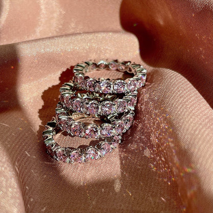 [CharmAmor]Eternity Round Cut Tennis Ring